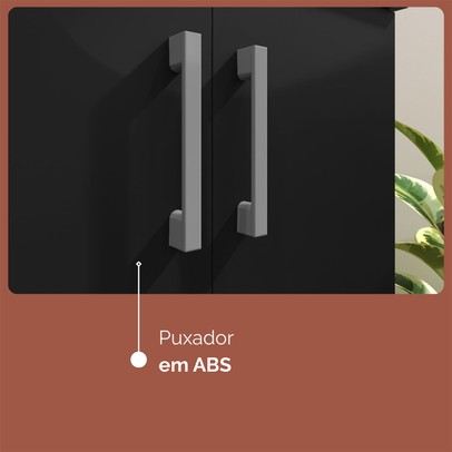 Armário Multiuso Brisa 2 Portas Black - Kits Paraná