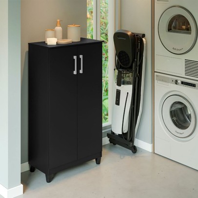 Armário Multiuso Brisa 2 Portas Black - Kits Paraná