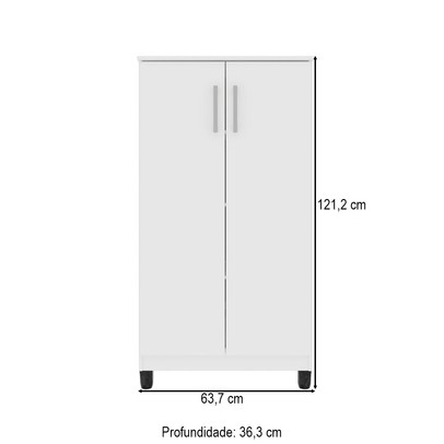 Armário Multiuso Brisa 2 Portas Branco - Kits Paraná