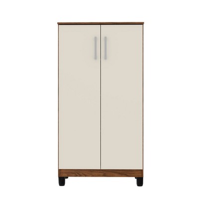 Armário Multiuso Brisa 2 Portas Nogueira/Off White - Kits Paraná