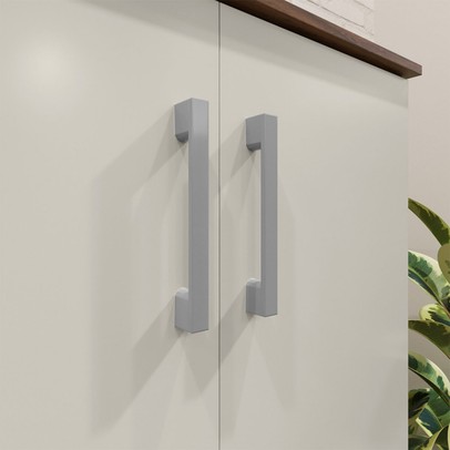 Armário Multiuso Brisa 2 Portas Nogueira/Off White - Kits Paraná