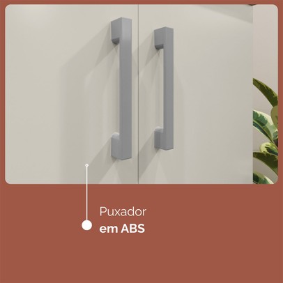Armário Multiuso Brisa 2 Portas Nogueira/Off White - Kits Paraná
