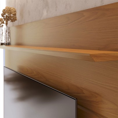 Painel para TV Até 65 Polegadas Tahiti 3 Portas com Led Freijó/Off White Matte - Colibri