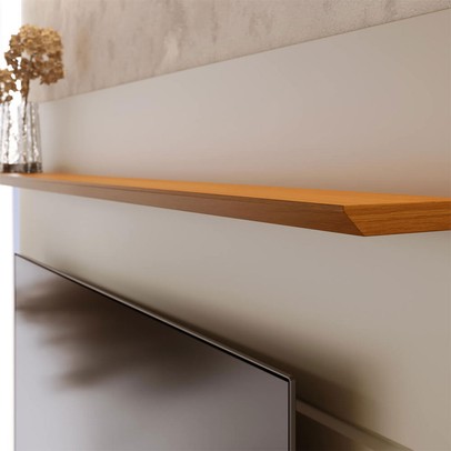 Painel para TV Até 65 Polegadas Tahiti 3 Portas com Led Off White Matte/ Freijó - Colibri