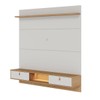 Painel para TV Até 60 Polegadas Bali 2 Portas com Led Off White Matte/Freijó - Colibri