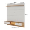 Painel para TV Até 60 Polegadas Bali 2 Portas com Led Off White Matte/Freijó - Colibri