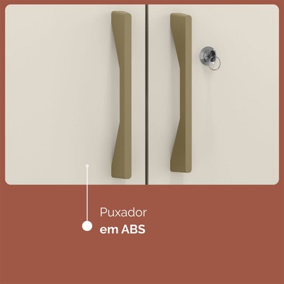 Armário Multiuso Luna 2 Portas Freijó/Off White - Kits Paraná