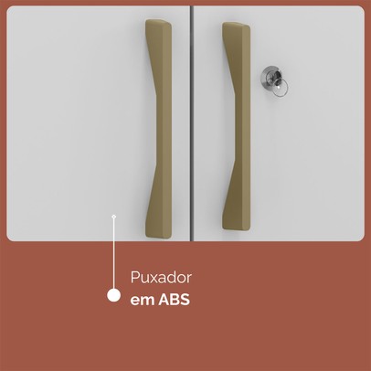 Armário Multiuso Luna 2 Portas Freijó Branco - Kits Paraná