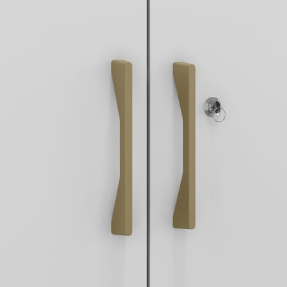 Armário Multiuso Luna 2 Portas Freijó Branco - Kits Paraná