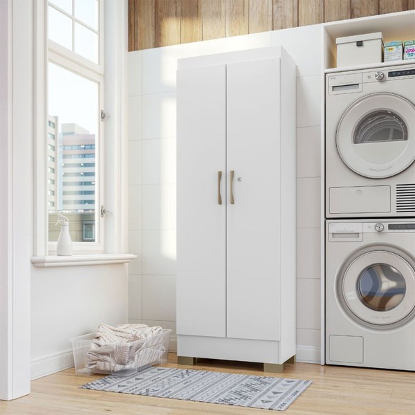 Armário Multiuso Luna 2 Portas Freijó Branco - Kits Paraná