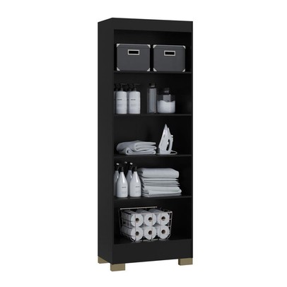 Armário Multiuso Luna 2 Portas Freijó Preto - Kits Paraná