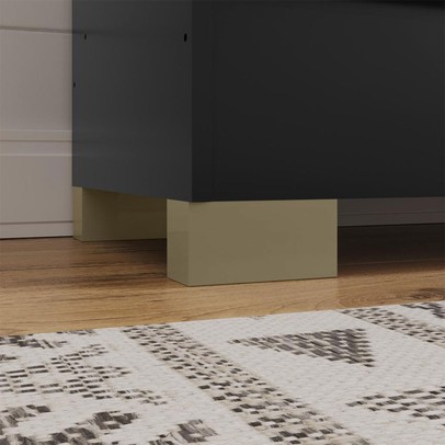 Armário Multiuso Luna 2 Portas Freijó Preto - Kits Paraná