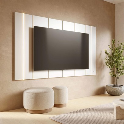 Painel para TV Até 75 Polegadas Maggiore com Led Off White Matte - Colibri