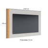 Painel para TV Até 65 Polegadas Amalfi Ripado com Led Off White Matte/Freijó - Colibri