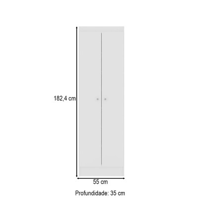 Armário Multiuso Aura 2 Portas Branco - Kits Paraná
