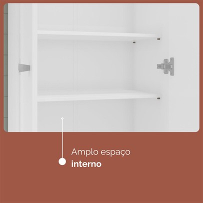 Armário Multiuso Aura 2 Portas Branco - Kits Paraná