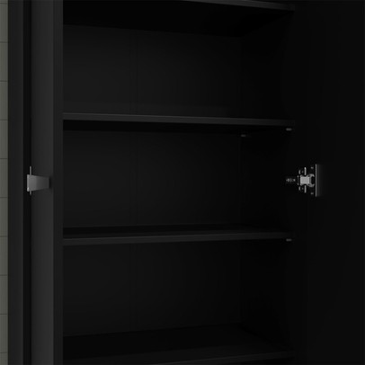 Armário Multiuso Aura 2 Portas Preto - Kits Paraná