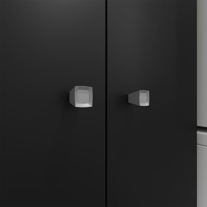 Armário Multiuso Aura 2 Portas Preto - Kits Paraná