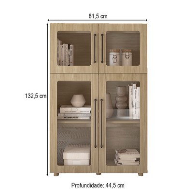 Conjunto Balcão Modulado 4 Portas Mia Riveira - Pnr Móveis