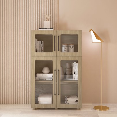 Conjunto Balcão Modulado 4 Portas Mia Riveira - Pnr Móveis