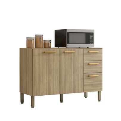 Balcão de Cozinha 120 Cm Urbane Freijó - Kits Paraná