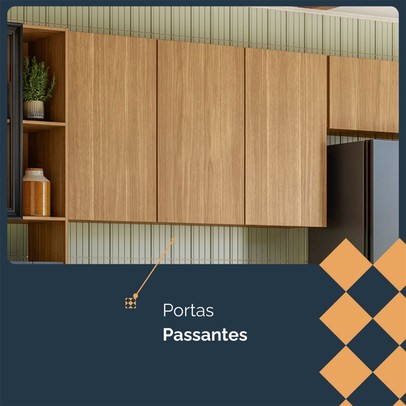 Cozinha Compacta Vert Plus 6 Portas 100% Mdf Freijó/Preto - Kits Paraná