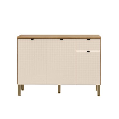 Balcão de Cozinha 120 Cm Vert Plus 3 Portas 1 Gaveta 100% Mdf Freijó/Soft - Kits Paraná