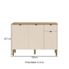 Balcão de Cozinha 120 Cm Vert Plus 3 Portas 1 Gaveta 100% Mdf Freijó/Soft - Kits Paraná