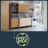 Cozinha Compacta Vert Plus 9 Portas 1 Gaveta 100% Mdf com Vidro Freijó/Soft - Kits Paraná