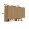 Armário Aéreo Cozinha 120 Cm Colors 2 Portas 100% Mdf Freijó - Kits Paraná