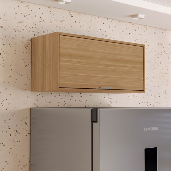 Armário Aéreo Cozinha 80 Cm Colors 1 Porta 100% Mdf Freijó - Kits Paraná