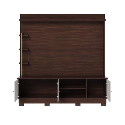 Estante para TV Até 70 Polegadas Paraná 3 Portas Nogueira Real/Off White Matte - Colibri