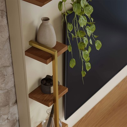 Estante para TV Até 70 Polegadas Paraná 3 Portas Off White Matte/Freijó - Colibri