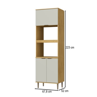 Torre Quente Copenhague 3 Portas Ipê/Sabbia - Decibal