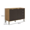 Balcão de Cozinha para Pia 120 Cm Colors 3 Portas 2 Gavetas 100% Mdf Freijó/Nogueira Bourbon - Kits Paraná