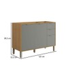 Balcão de Cozinha para Pia 120 Cm Colors 3 Portas 2 Gavetas 100% Mdf Freijó/Moss - Kits Paraná