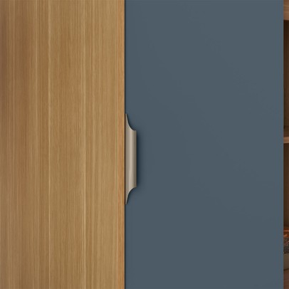 Balcão de Cozinha 94 Cm Colors 1 Porta 100% Mdf Freijó/Azul Secreto - Kits Paraná