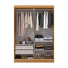 Guarda-Roupa Casal Quioto 2 Portas 2 Gavetas Cinamomo/Off White - Mx Móveis