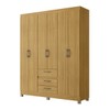 Guarda-Roupa Casal 6 Portas 3 Gavetas Rp3638 Ipê - Decibal