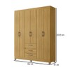 Guarda-Roupa Casal 6 Portas 3 Gavetas Rp3638 Ipê - Decibal