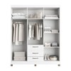 Guarda-Roupa Casal 6 Portas 3 Gavetas Rp3638 Branco - Decibal