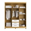 Guarda-Roupa Casal 6 Portas 3 Gavetas Rp3638 Ipê/Branco - Decibal