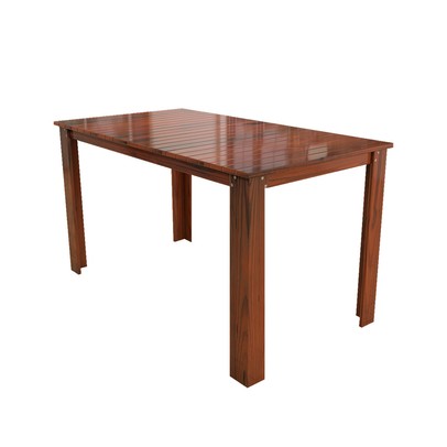 Mesa de Jantar 4 Lugares Rústico Madeira Maciça Mogano - Panorama Móveis