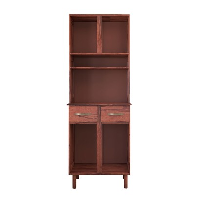 Armário de Cozinha 4 Portas Rústico Madeira Maciça Mogano - Panorama Móveis