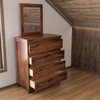 Cômoda Rústica 4 Gavetas Madeira Maciça Mogano - Panorama Móveis