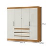 Guarda Roupa Casal Medina 4 Portas 6 Gavetas Cinamomo/Off White - Mx Móveis