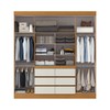 Guarda Roupa Casal Medina 4 Portas 6 Gavetas Cinamomo/Off White - Mx Móveis