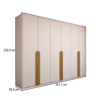 Guarda-Roupa Casal Supreme 6 Portas 4 Gavetas 100% Mdf Branco - Panorama Móveis