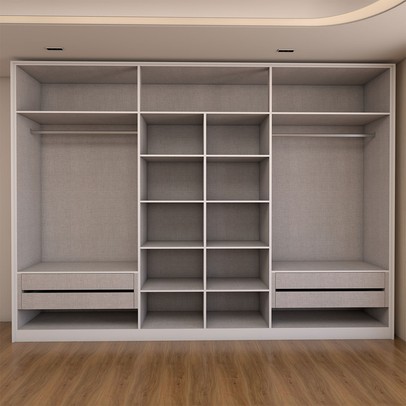 Guarda-Roupa Casal Supreme 6 Portas 4 Gavetas 100% Mdf Branco - Panorama Móveis