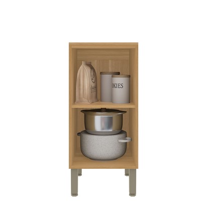 Balcão de Cozinha 40 Cm Colors 1 Porta 100% Mdf Freijó/Azul Secreto - Kits Paraná